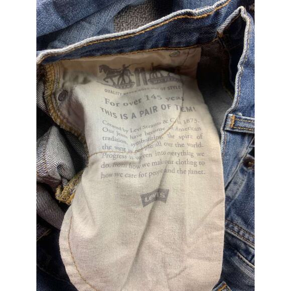 Levi’s 569 Jeans Men 29x30 Blue Denim Loose Straight Zip Fly Five Pocket Patch - Picture 4 of 9